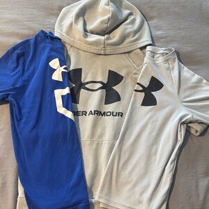 Under Armour Kids' Blue and Gray Hoodie & Shirt Trio
